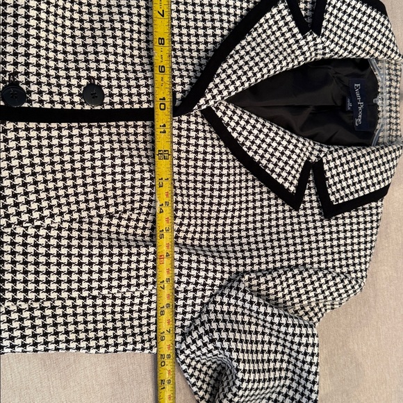 Evan Picone Black and White Checkered Blazer - Picture 13 of 14